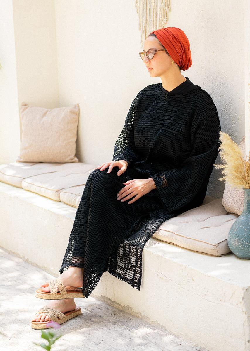 Open Weave Abaya