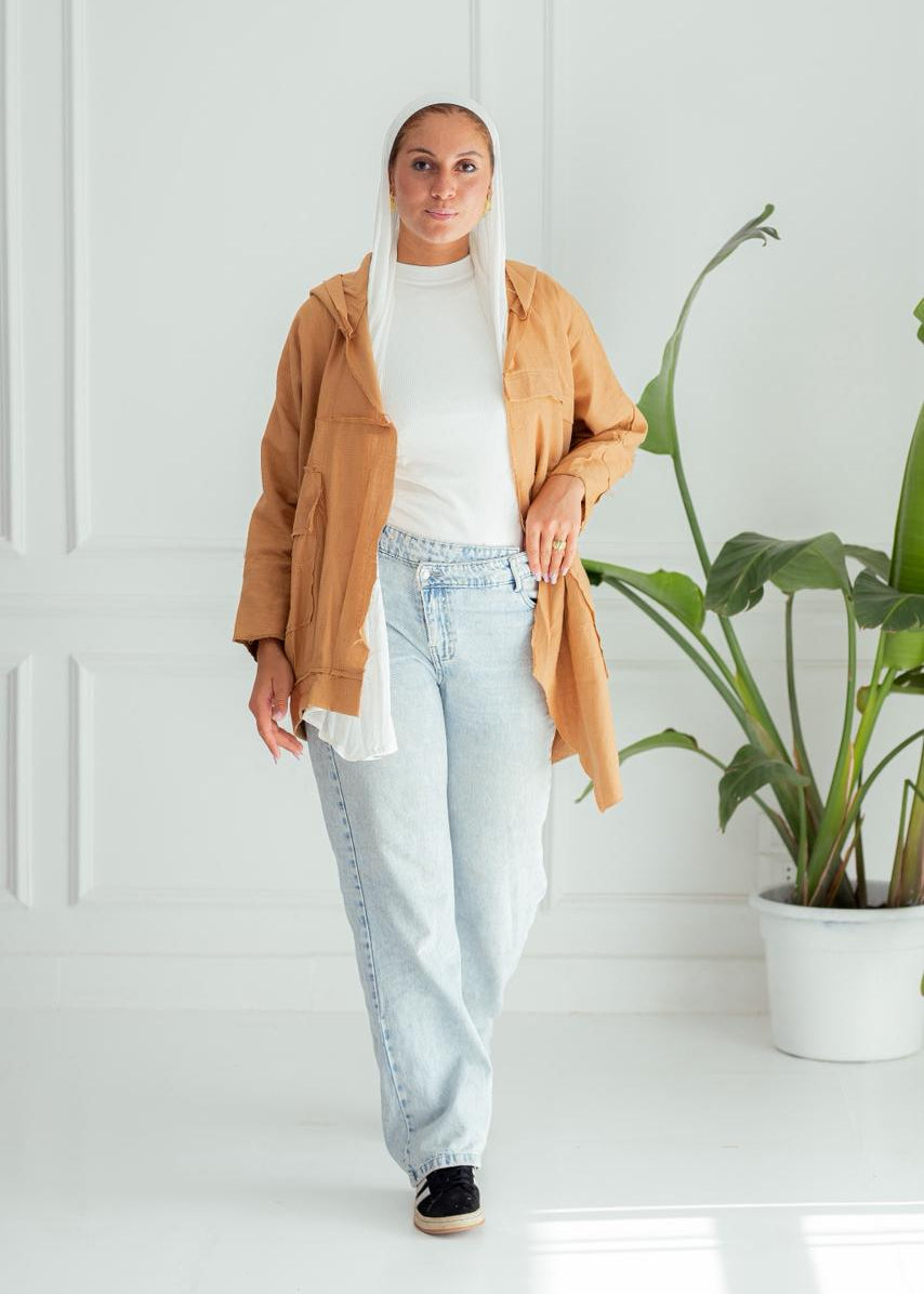 Camel Summer Hooded Jacket