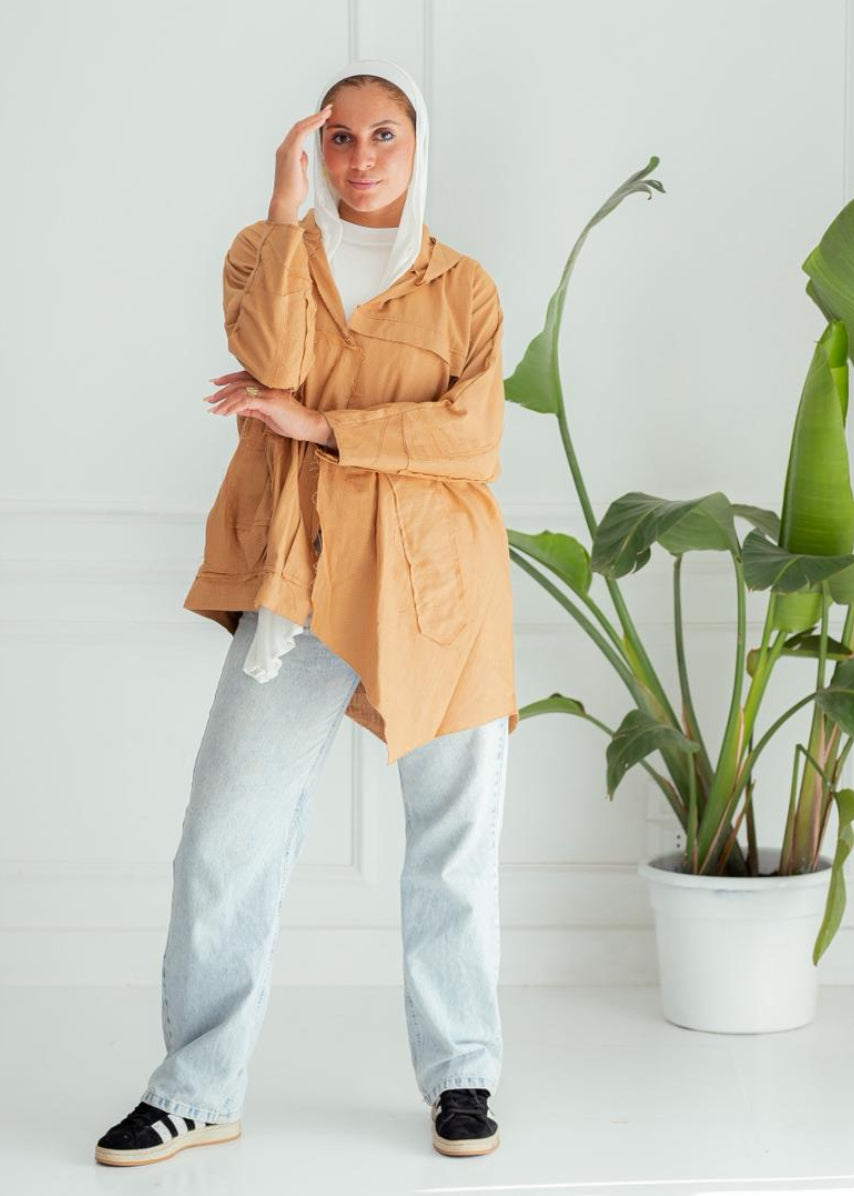 Camel Summer Hooded Jacket