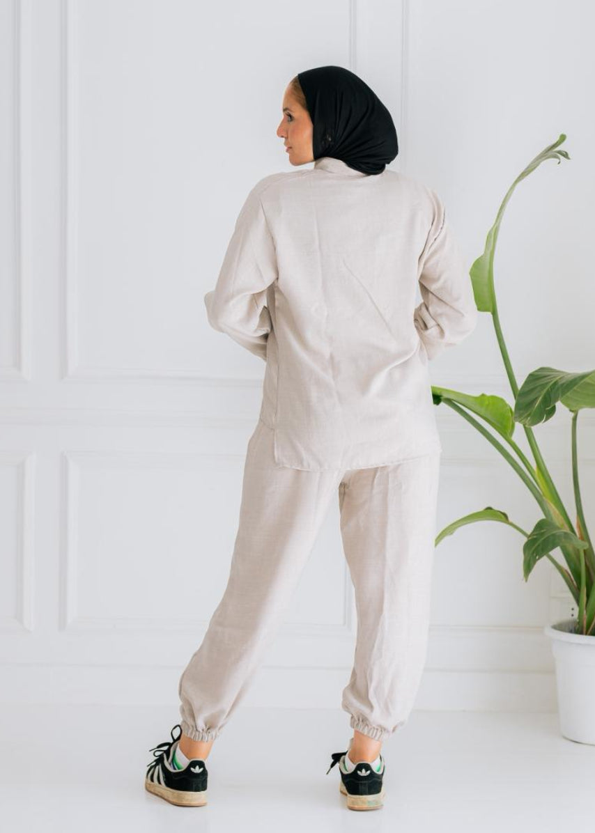 Relaxed Linen Set – Beige